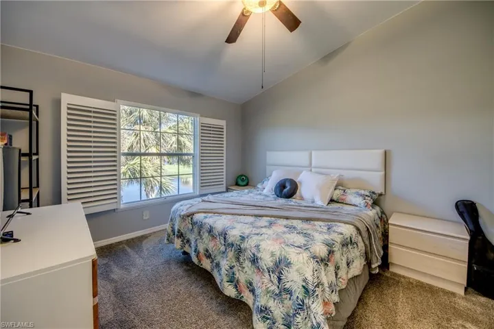 Master bedroom with plantation shutters