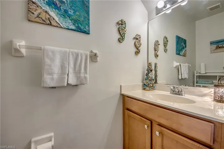 Half Bathroom with vanity on main level