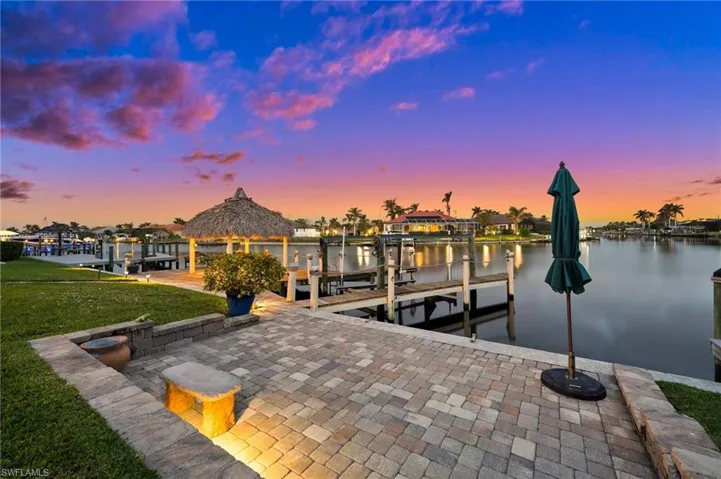 Evening View of the Paver Patio on the Water