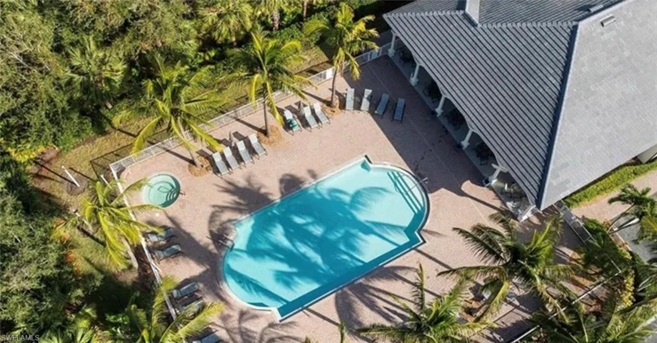 Aerial view of the community pool