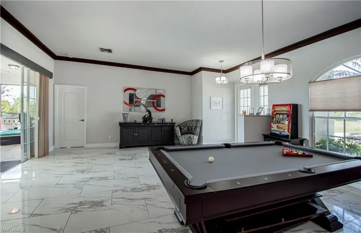 Formal dining area and living area