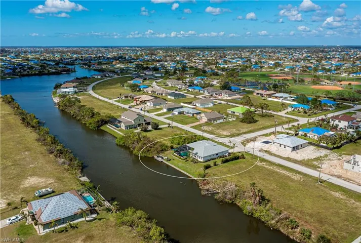 aerial of back of the home