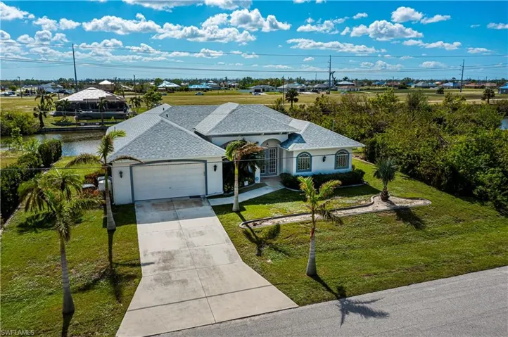 aerial of front of home