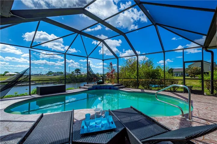 Pool looking out to canal