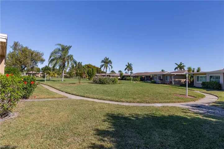View of grassy yard