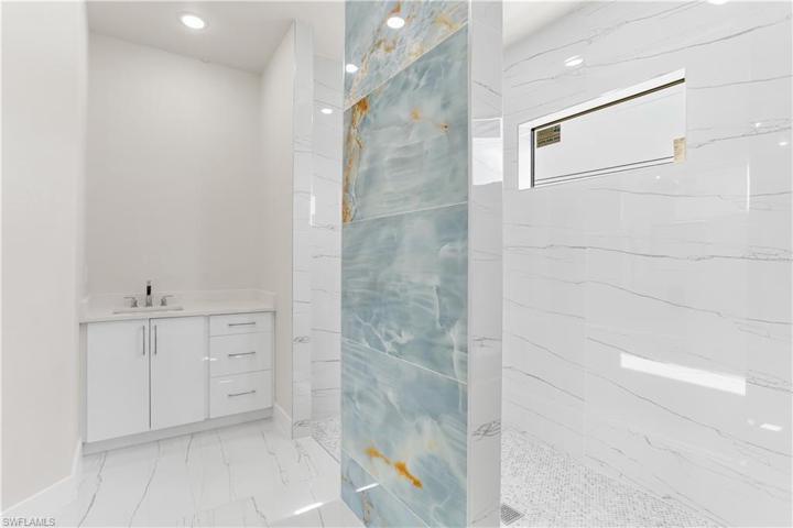 Master Bathroom left side of shower vanity
