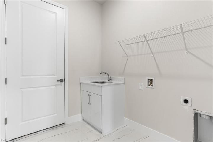Laundry room with washer and dryer hookup