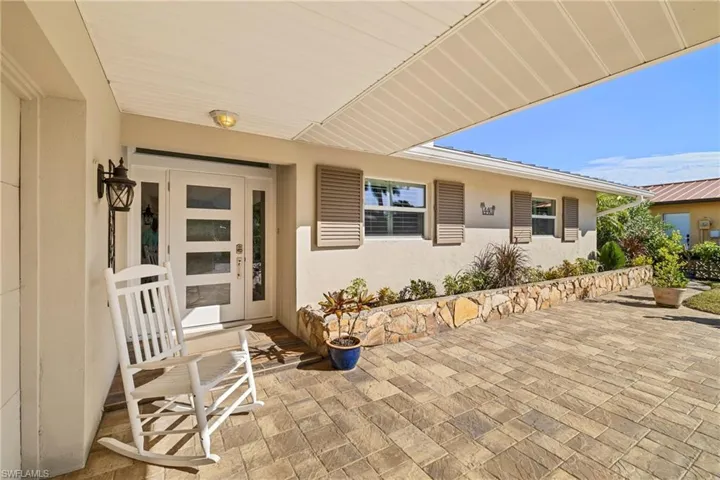 View of covered porch