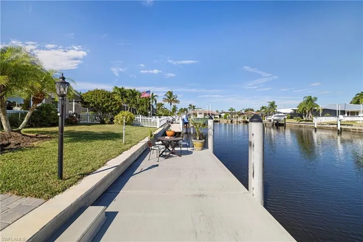 Dock with a water view
