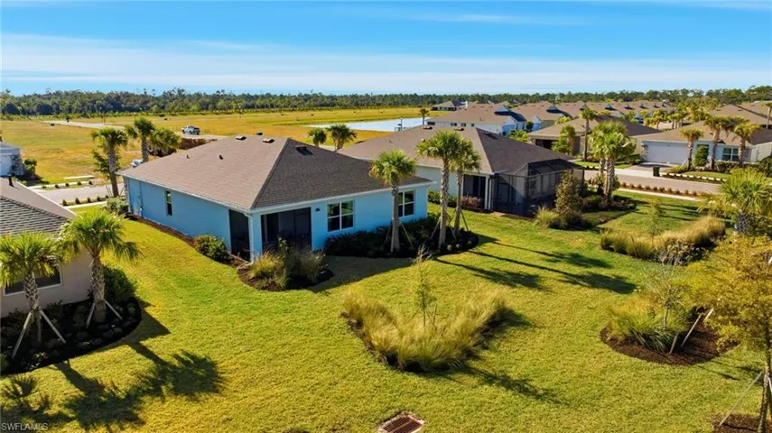Aerial view of residential area