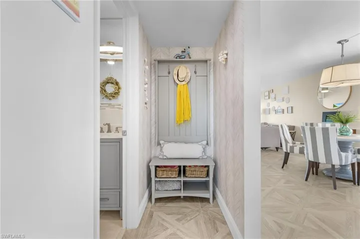 Hallway to second bedroom and bath.