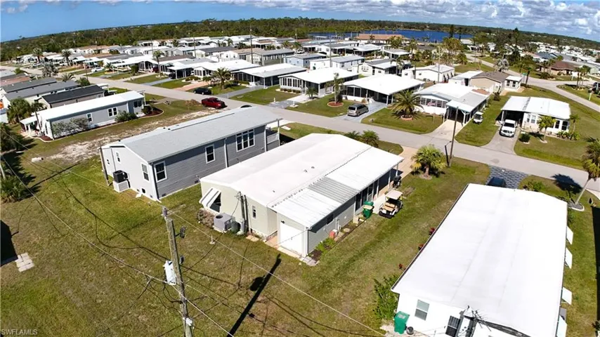 Aerial view of residential area