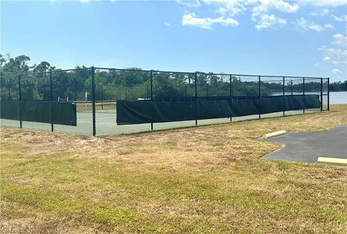 View of tennis court