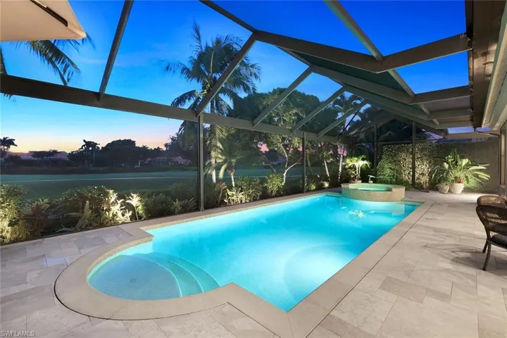 Pool, spa, and custom/panoramic  pool screen designed to maximize the incredible views
