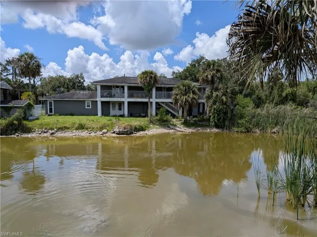 rear view on pond