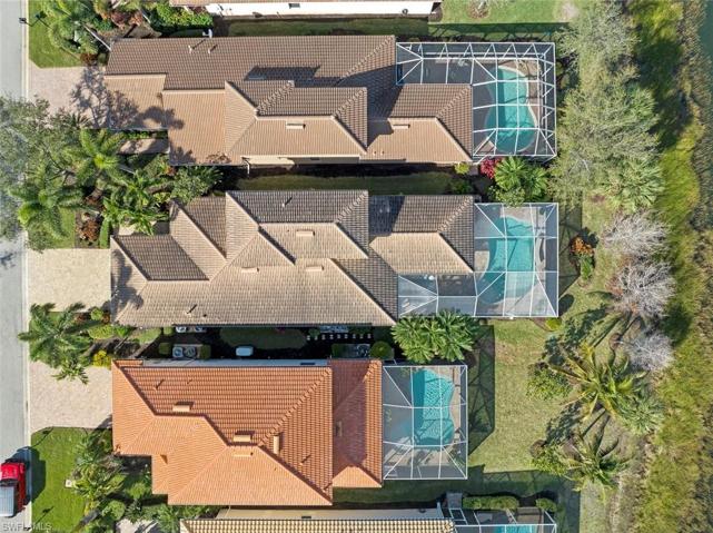 Aerial view directly above home