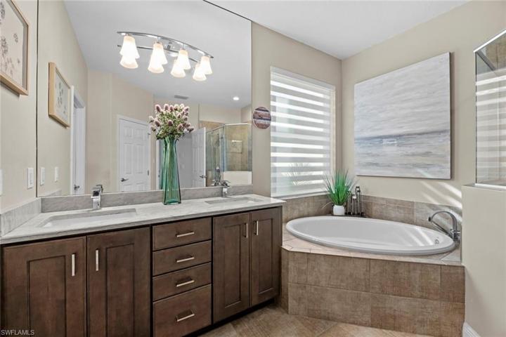 Dual sinks, Jacuzzi tub