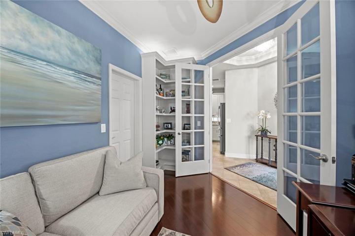 Den/bedroom w/French doors