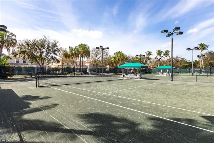 View of tennis court