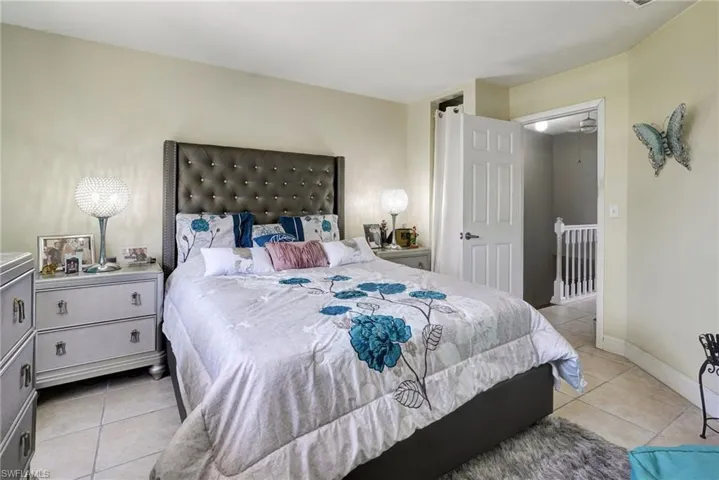 View of tiled bedroom
