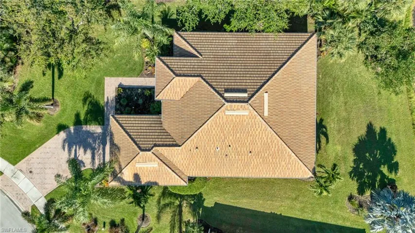 Birds eye view of property