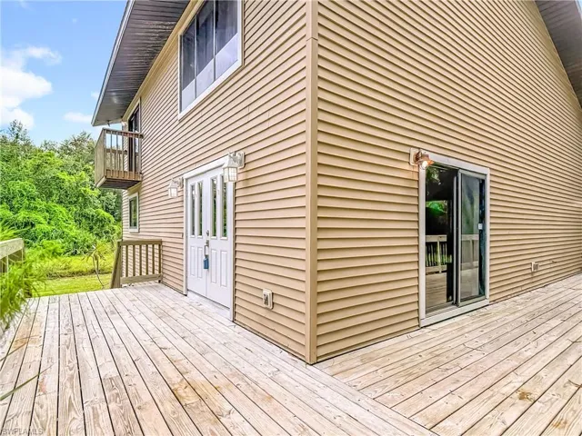 View of wooden terrace