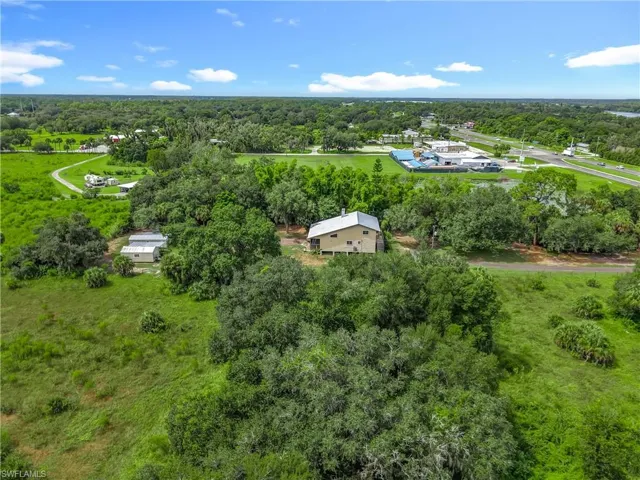 Drone / aerial view of a heavily wooded area