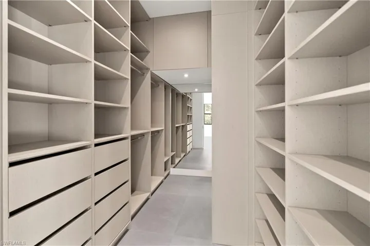 View of walk in closet