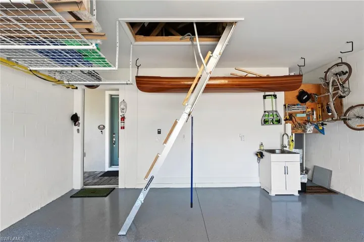 owner added pull down stairs to attic