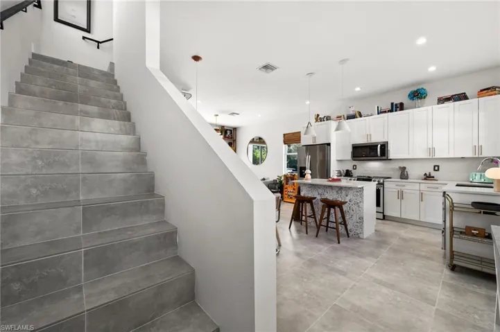 Stairs with sink