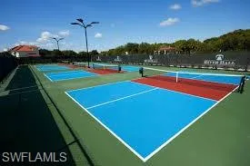 View of tennis court