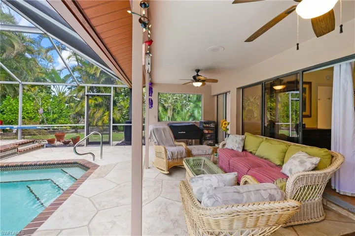Super sized Under Truss Lanai w/3 Fans = enjoy outdoors even when it rains