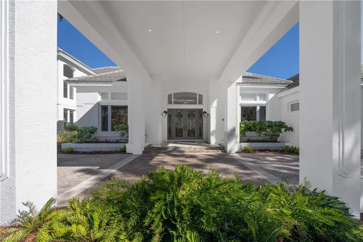 Entrance to property with french doors