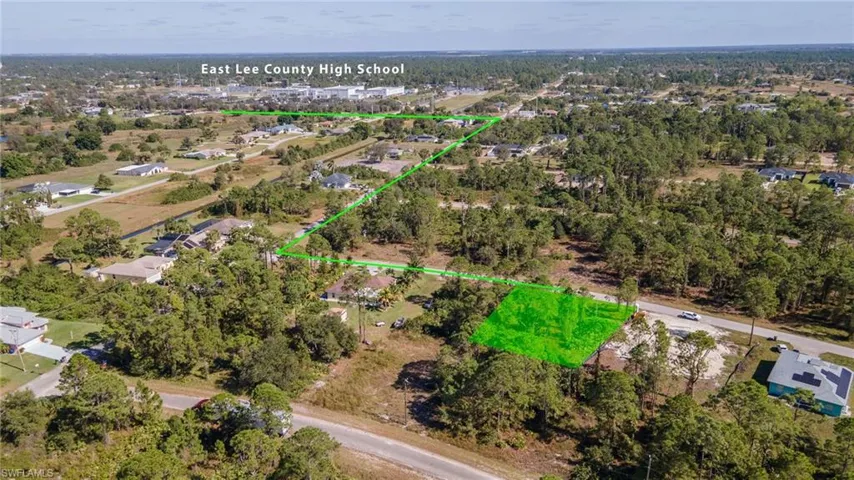 Birds eye view of property