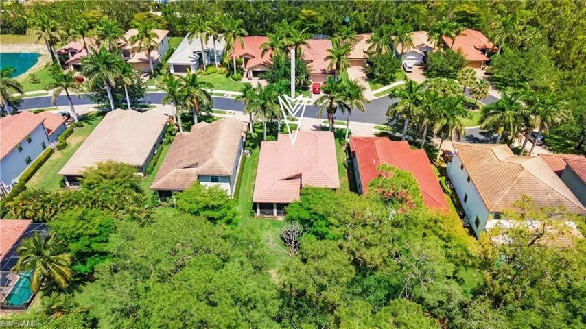 Aerial view of residential area