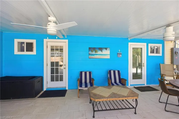 View of patio / terrace featuring ceiling fan
