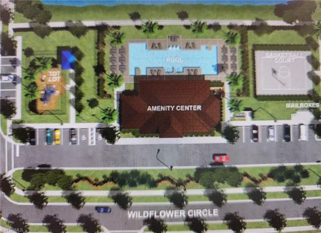 Birds eye view of property