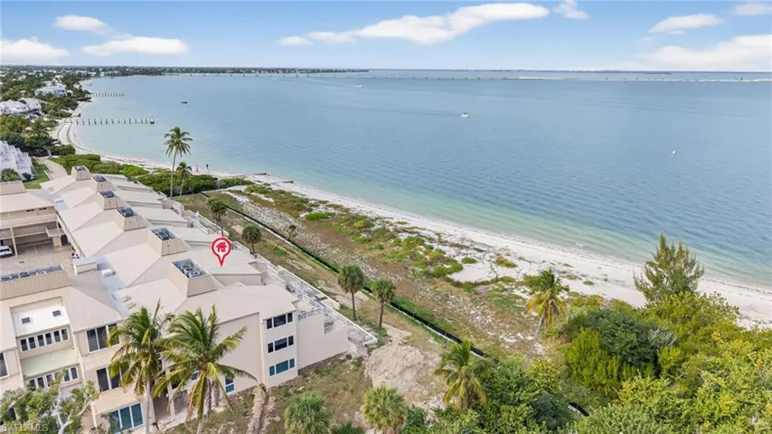 Drone / aerial view of expansive coastline