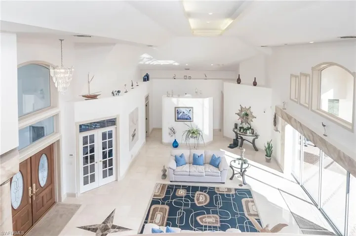 View of the living room from the Master Bedroom landing.