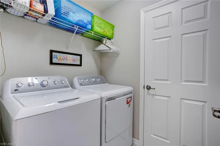Laundry area with washing machine and dryer