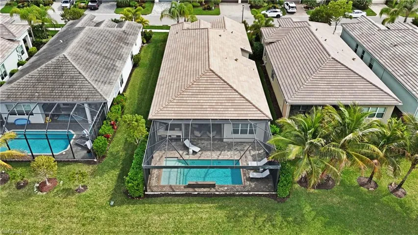 Birds eye view of property