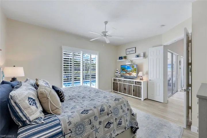 Bright interior space featuring light-toned walls and wood-finish flooring