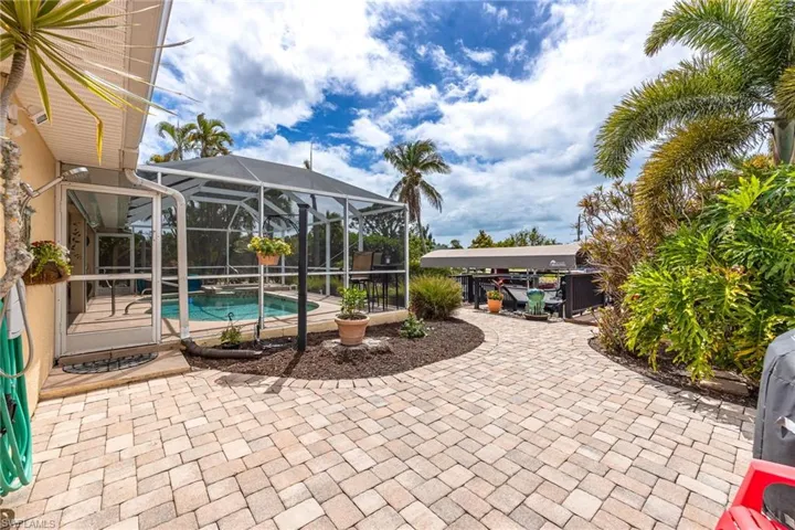 Paver Patio with Lush Landscaping
