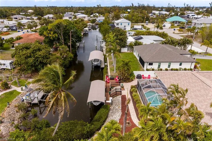 Aerial View Looking Down the Canal