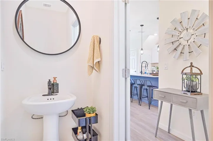 Bathroom featuring wood-type flooring