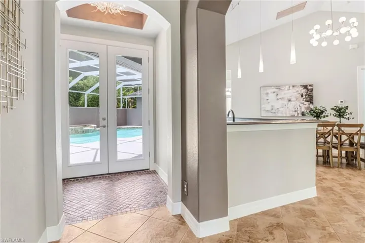 French Doors out to Courtyard