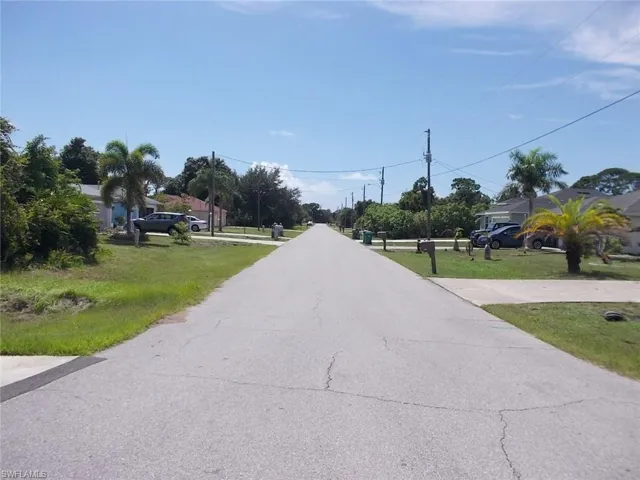 Looking West down the street