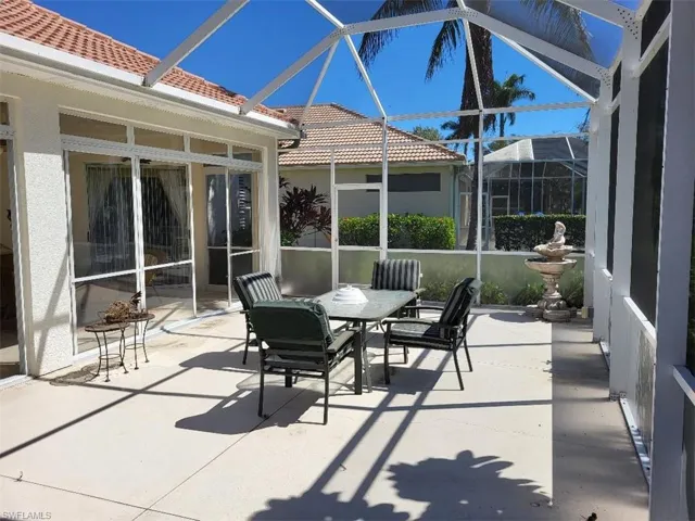 Screened patio area.