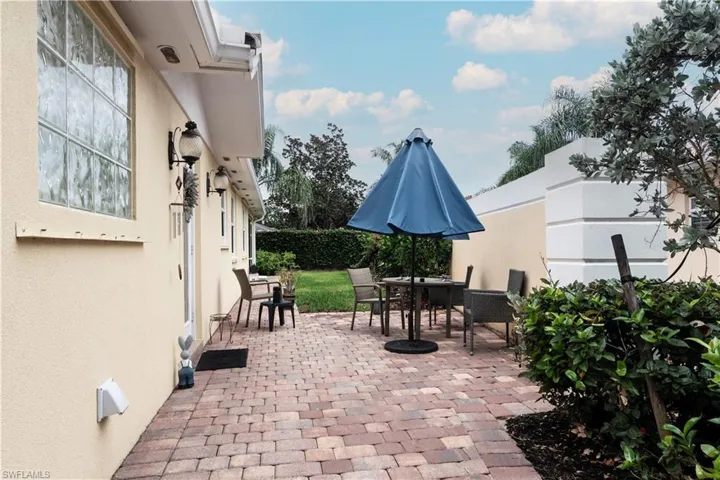 View of patio with outdoor dining space