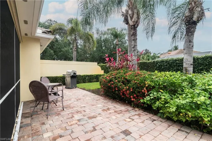 View of patio with grilling area